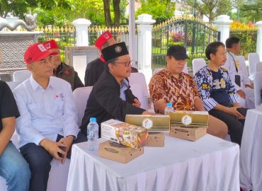 Komandan Lanud Adisutjipto di wakili mayor Suhardi. S. Pd menghadiri acara Pencak Silat, Pawai Akbar di Titik Nol Yogyakarta