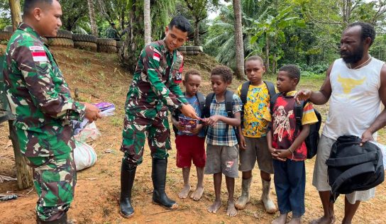 Satgas Yonif 403/WP Gelar Aksi Sosial di Kampung Kanggup, Papua Selatan