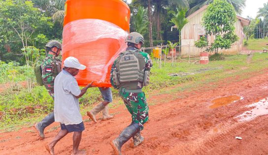 Aksi Bakti Sosial Satgas Yonif 403/WP: Sumber Mata Air untuk Warga Kanggup