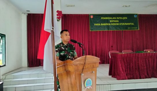 Dandim 0729/Bantul Berikan Pembekalan Intelijen kepada Babinsa untuk Tingkatkan Kewaspadaan Wilayah