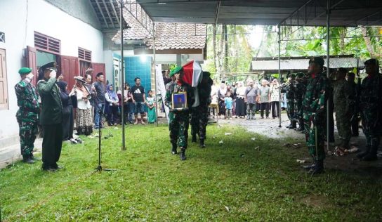 Kodim 0731/Kulon Progo Laksanakan Pemakaman Secara MiliterAlmarhum Pelda Purn Joko Santoso