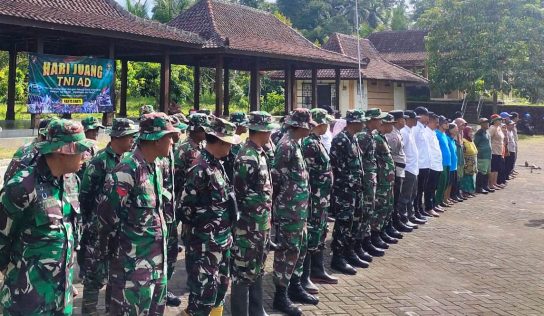 Kodim 0731/Kulon Progo Karya Bakti Pembersihan Lapangan Embung Krapyak Banjaroyo Kalibawang