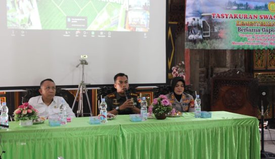 Dandim 0729/Bantul Ikuti Vicon Panen Raya dan Pengumuman Swasembada Pangan Bersama Presiden RI