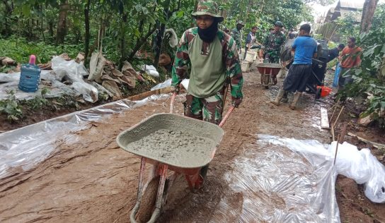 Jelang Pensiun, Kopka Ngateno Ingin Berbuat Terbaik di TMMD Gedong