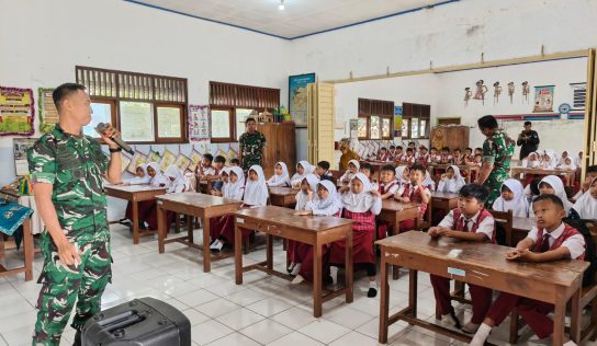 Dengan Metode Gasing , Satgas TMMD Ajarkan Matematika Lebih Menyenangkan