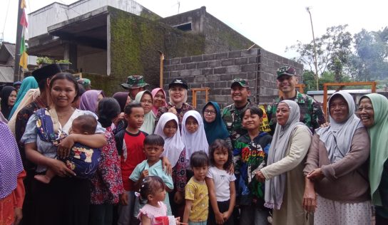 Antusias Warga Sambut Tim WAsev Dan Bupati Saat Meninjau TMMD