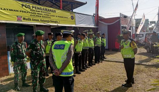 Pengamanan Arus Mudik Lebaran di Pos PAM Klangon Sedayu Berjalan Aman dan Lancar
