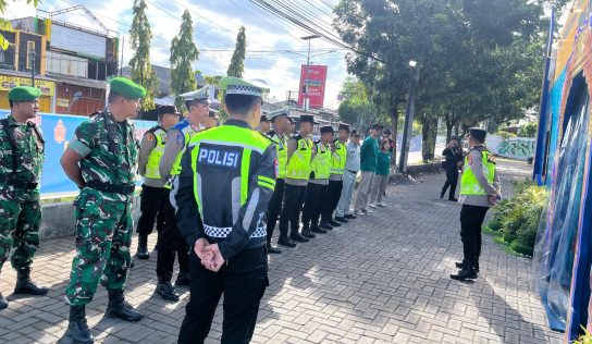 Pengamanan Pos Pelayanan Terpadu Druwo Sewon Berjalan Aman dan Kondusif