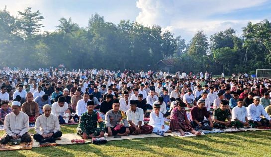 Babinsa Jajaran Kodim 0731/Kulon Progo Pengamanan Sholat Idul Fitri 1447 H
