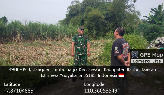 Danramil Sewon Pimpin Penataan Lahan KDKMP di Timbulharjo