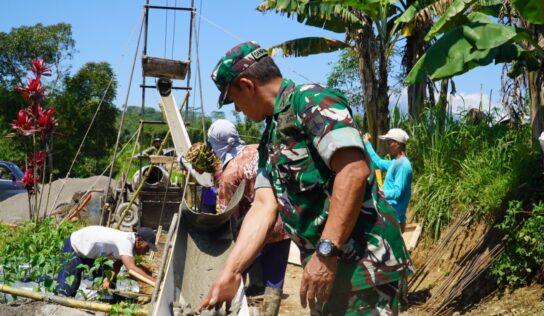 Satukan Tenaga, Wujudkan Asa: Kodim 0706/Temanggung Percepat Pembangunan Jembatan Garuda