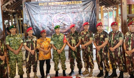 Komandan Kodim 0729/Bantul Hadiri Syukuran HUT ke-74 Kopassus di Bantul