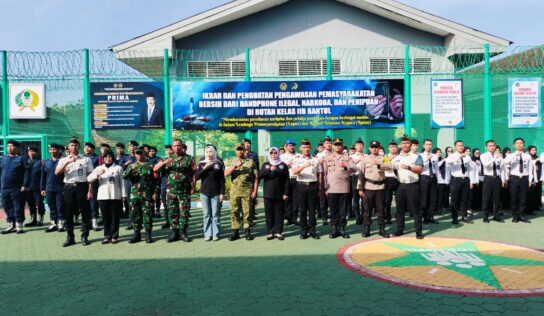 Babinsa Pajangan Kodim 0729/Bantul Hadiri Ikrar ZERO HALINAR di Rutan Bantul