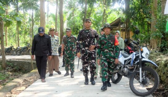 Peresmian dan Paninjauan Hasil Hasil Pembangunan Program TMMD Reguler 128 Sidorejo Lendah