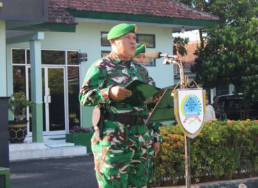 Kodim 0729/Bantul Gelar Upacara Pengibaran Bendera Merah Putih Mingguan