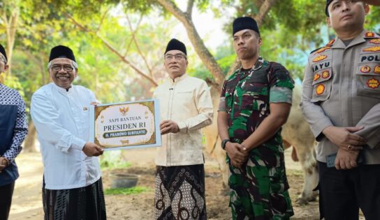 Dandim 0729/Bantul Hadiri Serah Terima Hewan Qurban Bantuan Presiden RI di Masjid Agung Manunggal Bantul