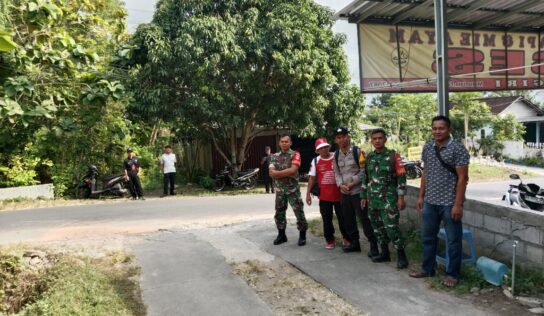 Babinsa Argorejo Laksanakan Pengamanan Misa Penutupan Bulan Maria