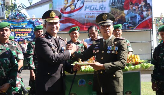 Dandim 0729/Bantul Hadiri Peringatan Hari Bhayangkara ke-80 di Polres Bantul