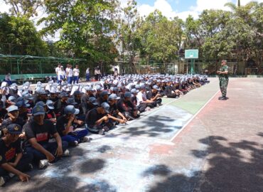 Danramil Sewon Tanamkan Disiplin dan Semangat Kebangsaan kepada Siswa Baru SMKN 1 Sewon