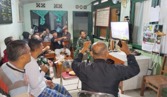 Kodim 0729/Bantul Bersama Koramil Jajaran Nobar Piala Dunia 2026 dengan Masyarakat